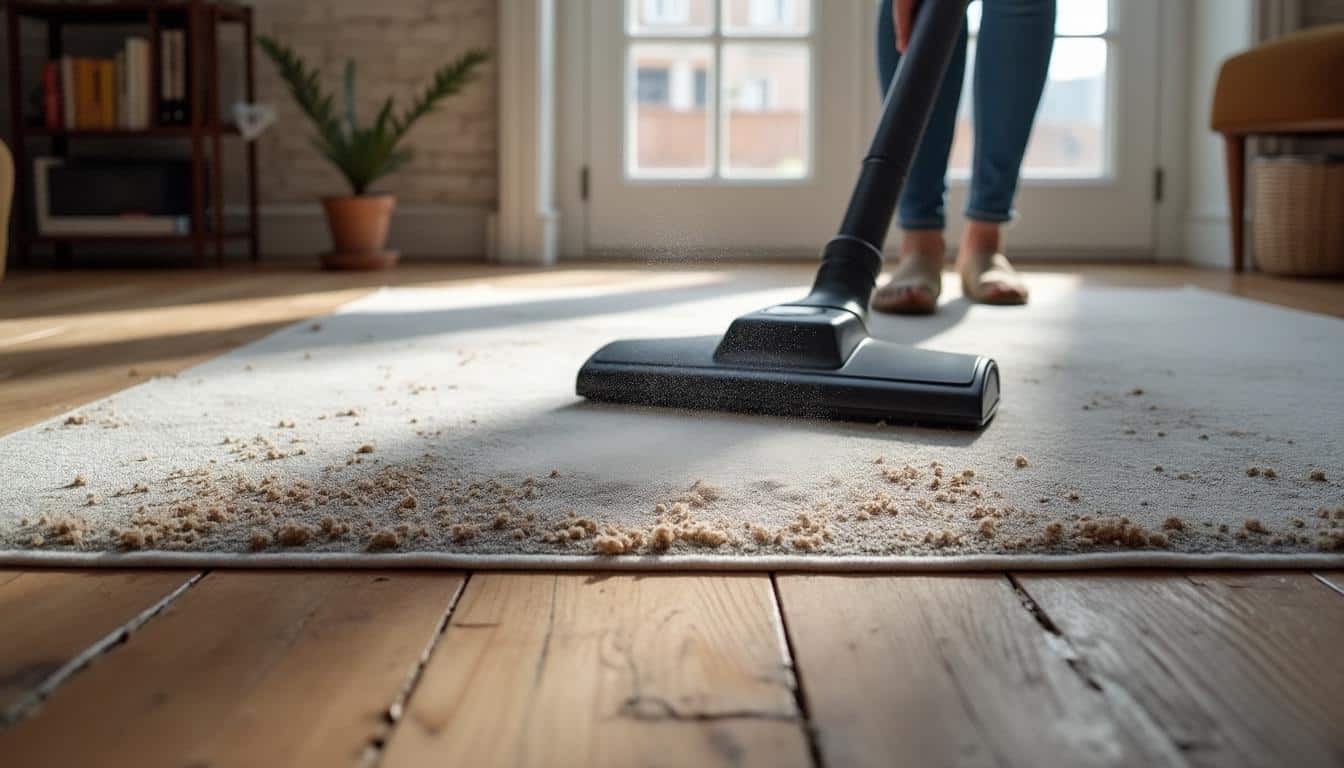Comment bien enlever la poussière accumulée d’un tapis de salon