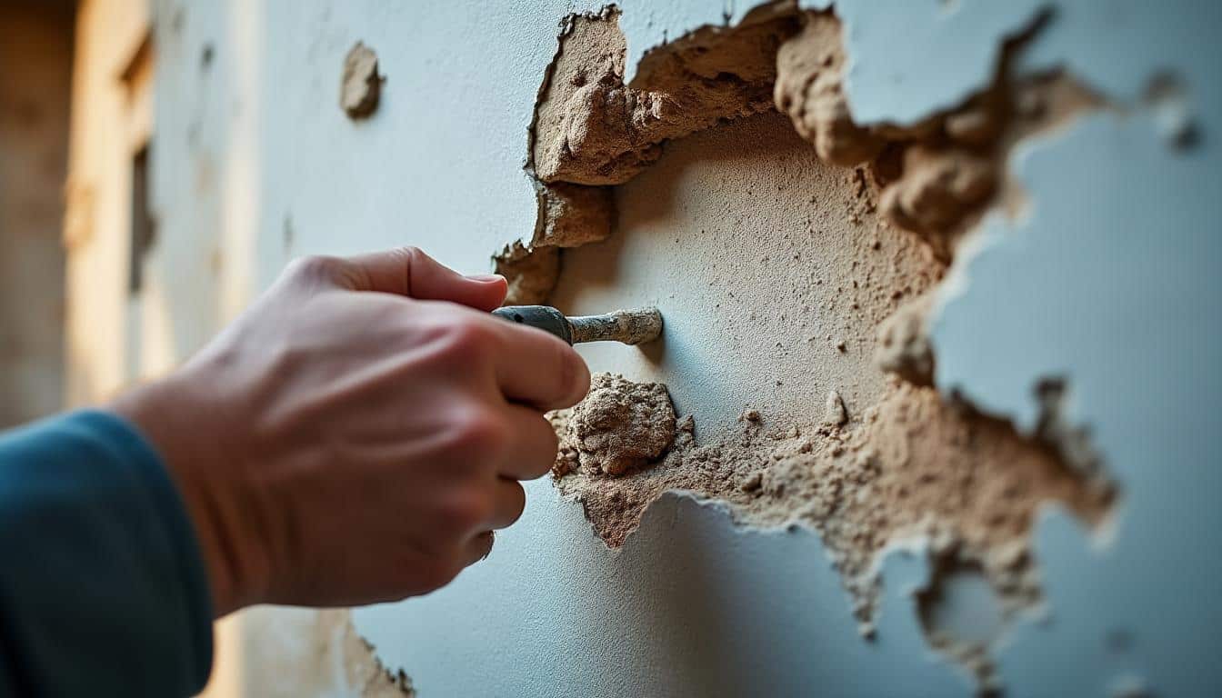 Consolider un mur fissuré à l'aide de chevilles adaptées