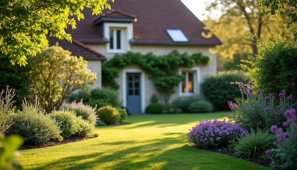 Le paillage en écorce naturelle pour une platebande d’arbustes à la maison
