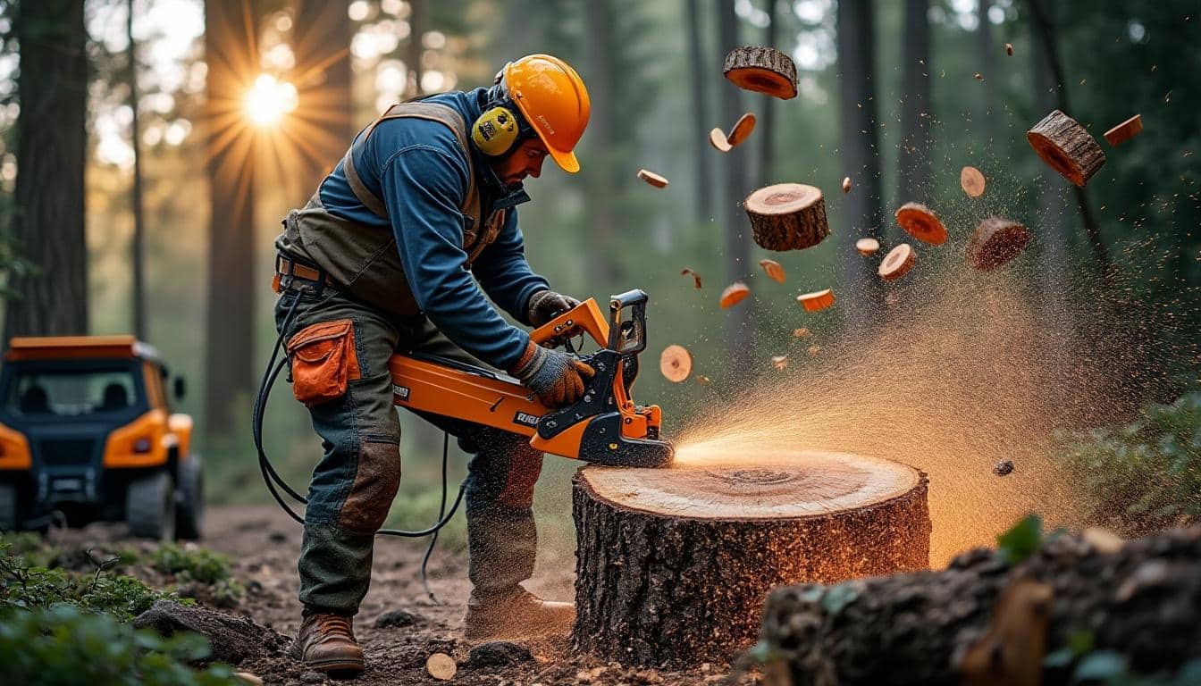 Illustration: Comprendre et maîtriser la scie grume mobile pour vos travaux forestiers