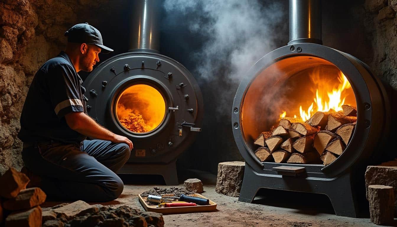 Illustration: Comprendre le fonctionnement d’une chaudière utilisant des bûches de bois