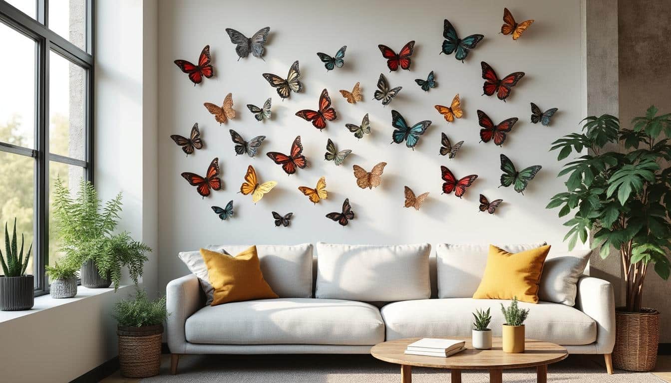 Illustration: Explorer les matériaux et styles variés pour embellir vos murs avec des papillons