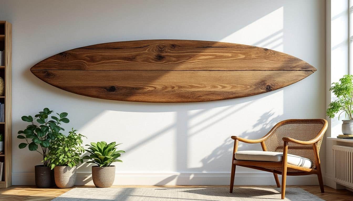 Illustration: Comprendre la planche de surf comme élément de décoration murale